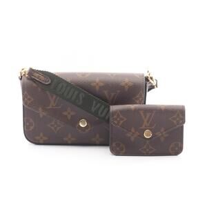 Louis Vuitton Multi Pochette Felicie Shoulder Bag Canvas Monogram Brown Green